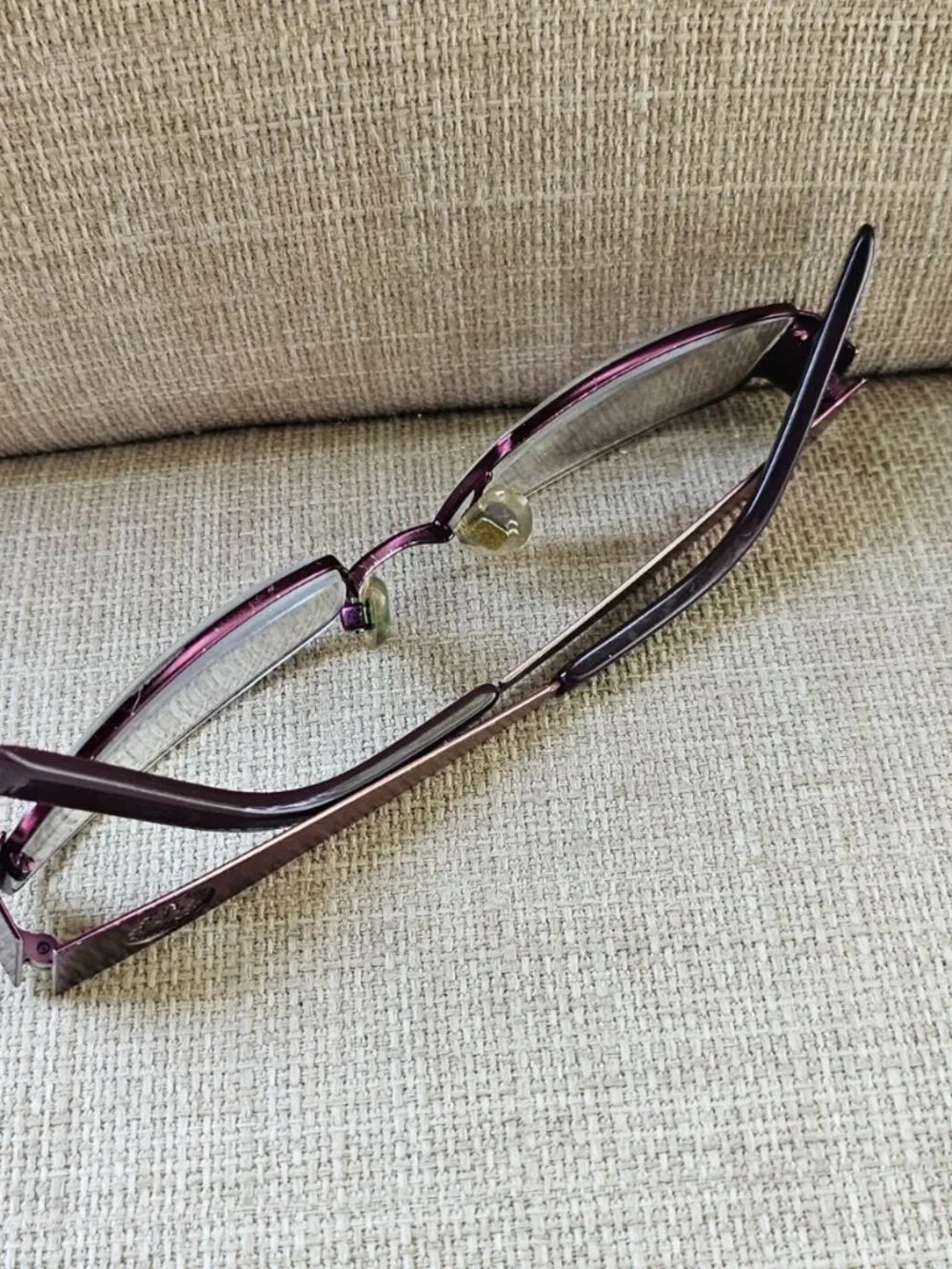 Anne Klein Women Glasses Frame AK9103 540 Eyewear Purple Tone Metal Eyeglasses